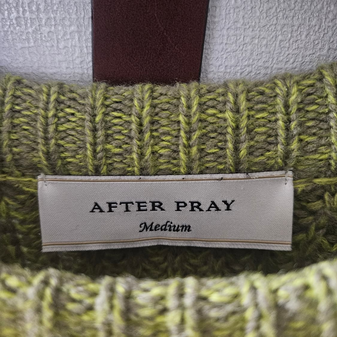 애프터프레이 솔라 인타르시아 니트 라임 m 상품이미지4