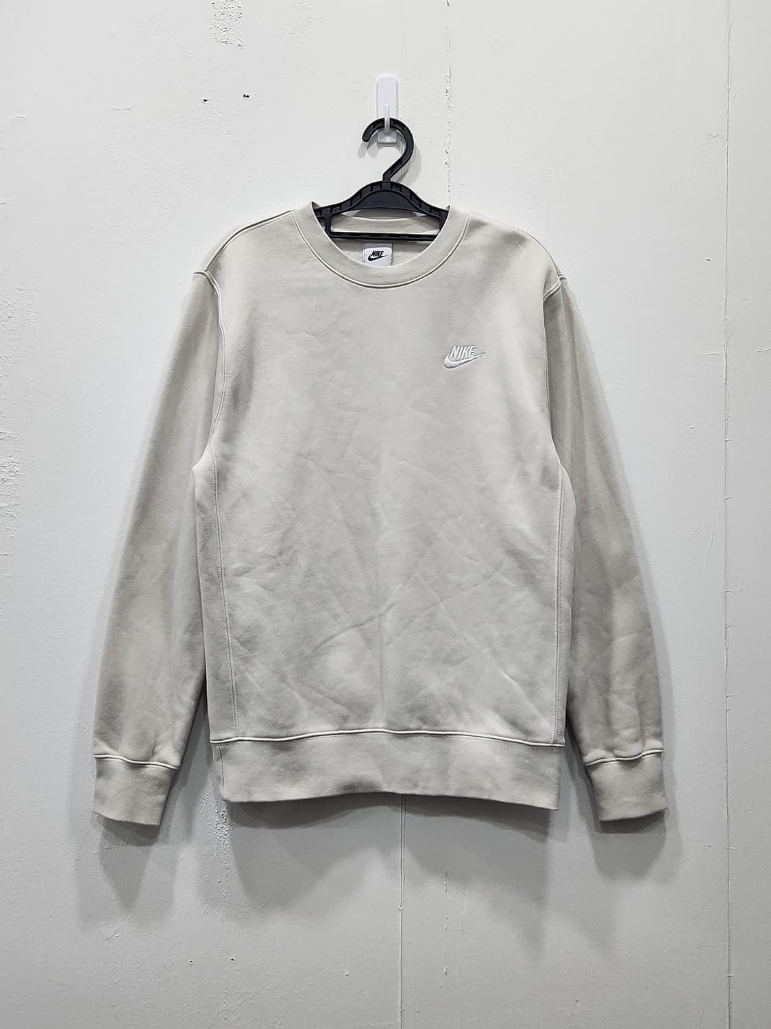 나이키 기모 맨투맨 아이보리 남녀공용 S사이즈 상품이미지1