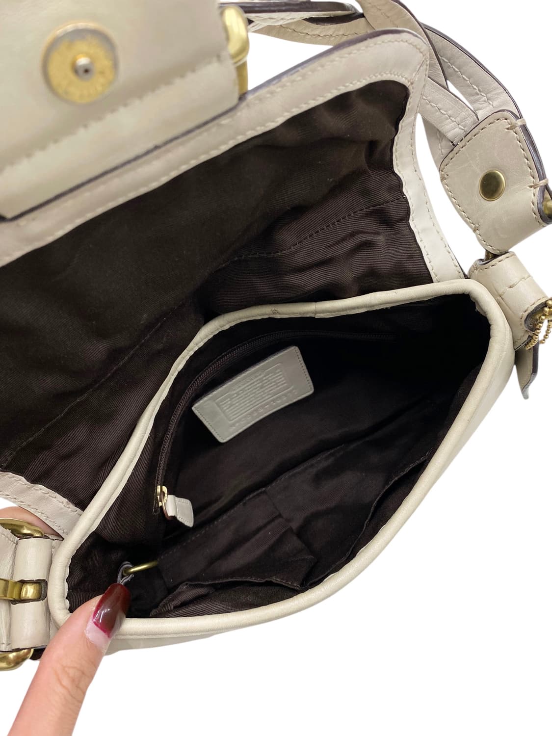 코치 y2k 크림 숄더백 상품이미지3