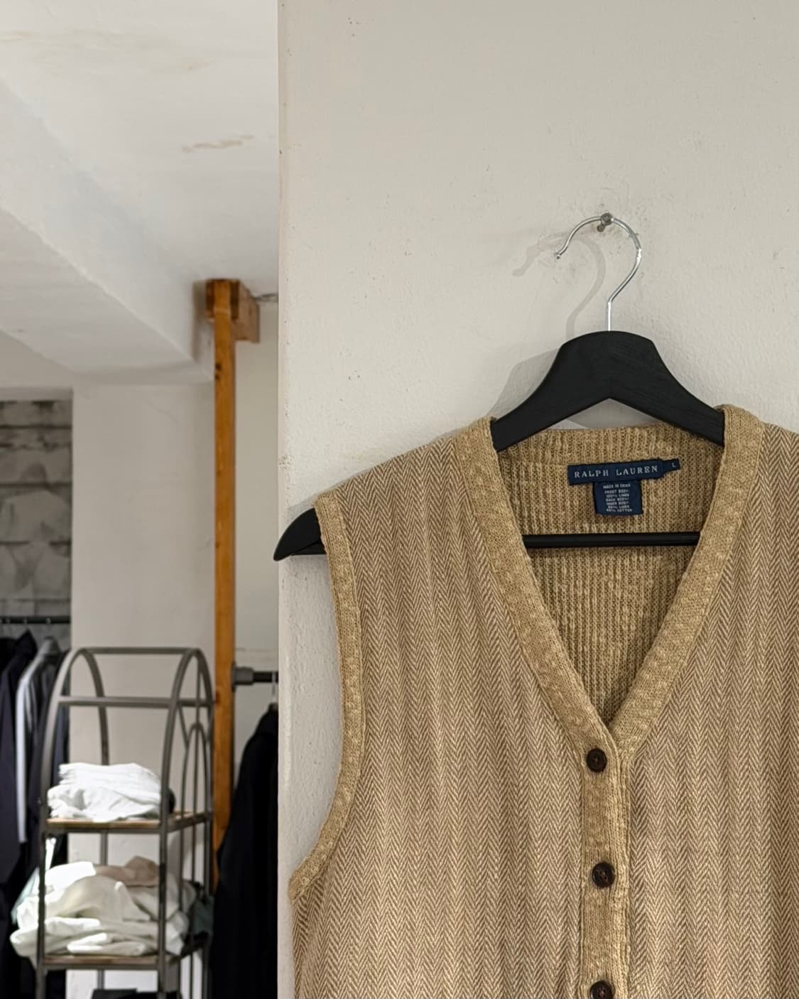 랄프로렌 베이지 헤링본 마 베스트 상품이미지2