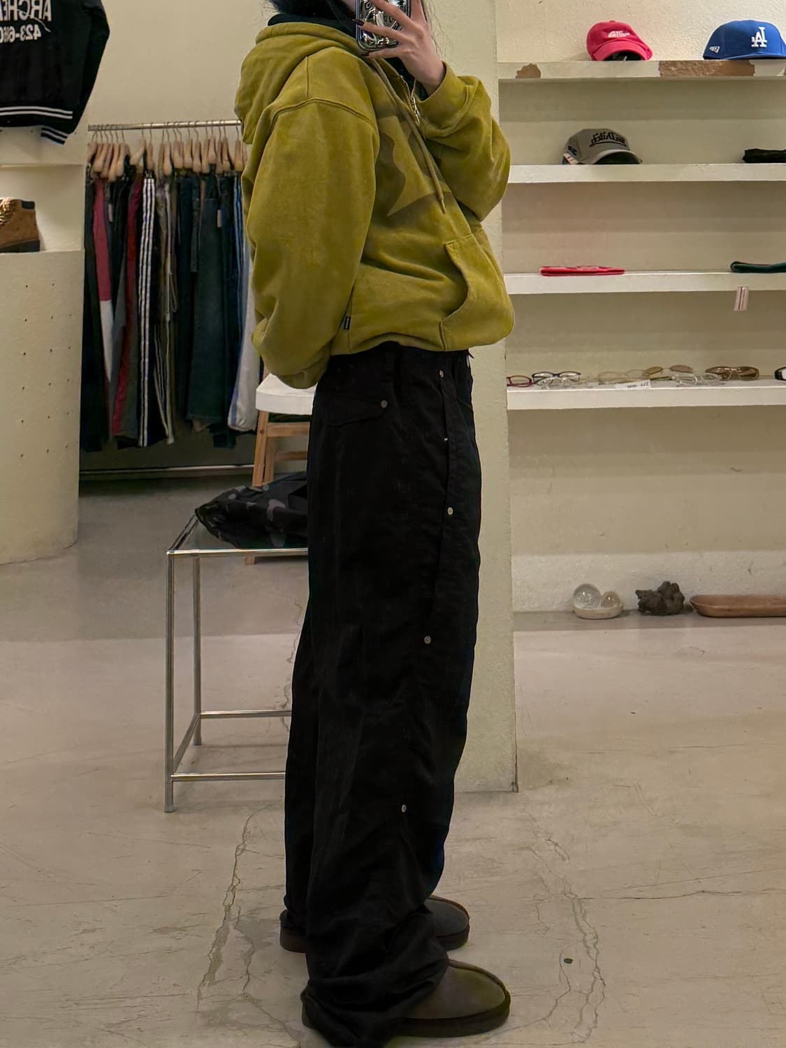 세터 와이드 나일론 셔링 카고 팬츠 U1515 상품이미지2