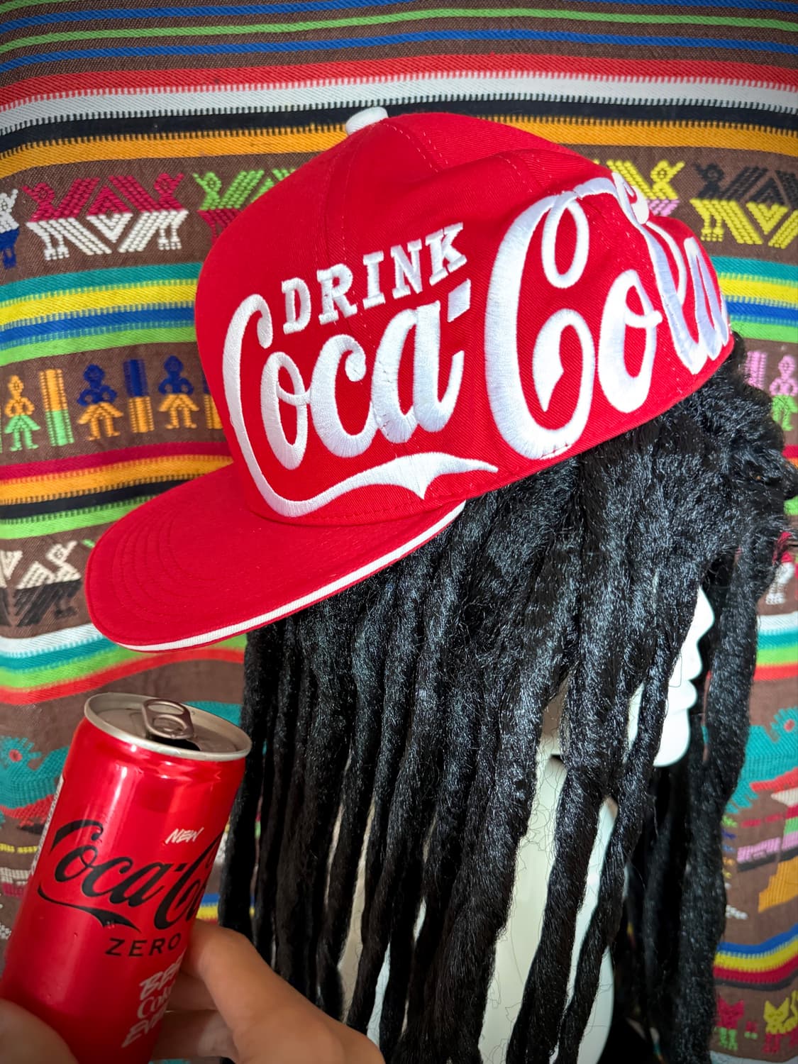 Red Coca Cola Embroidered Snapback 상품이미지2