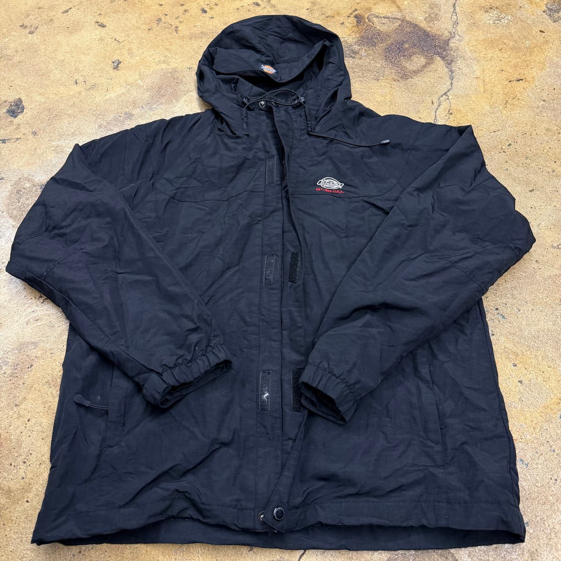 [정품/L,100] 디키즈 블랙 후드 바람막이 b18 상품이미지2