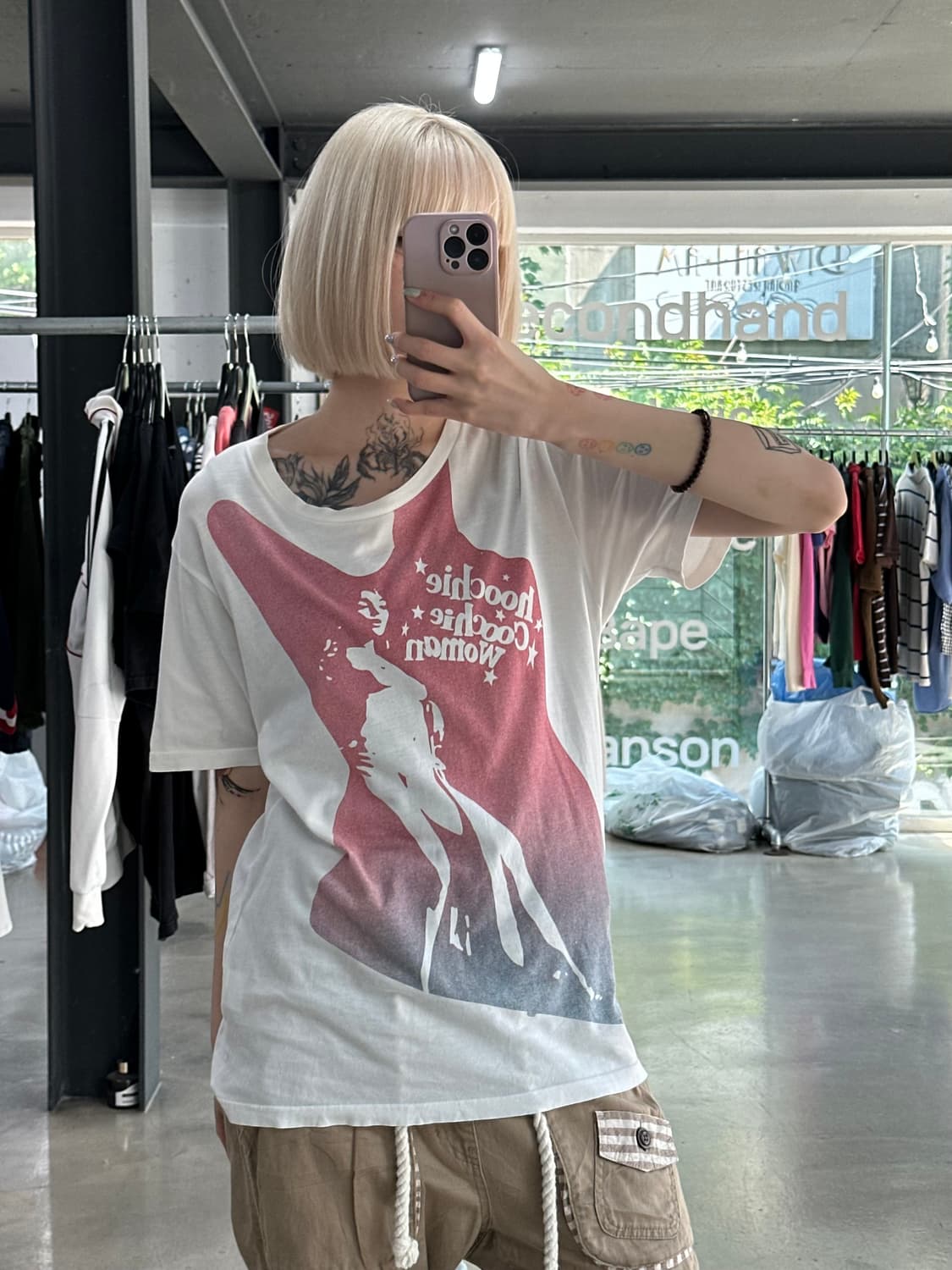 히스테릭 글래머 Hoochie Coochie Woman 그래픽 반팔 티셔 상품이미지3