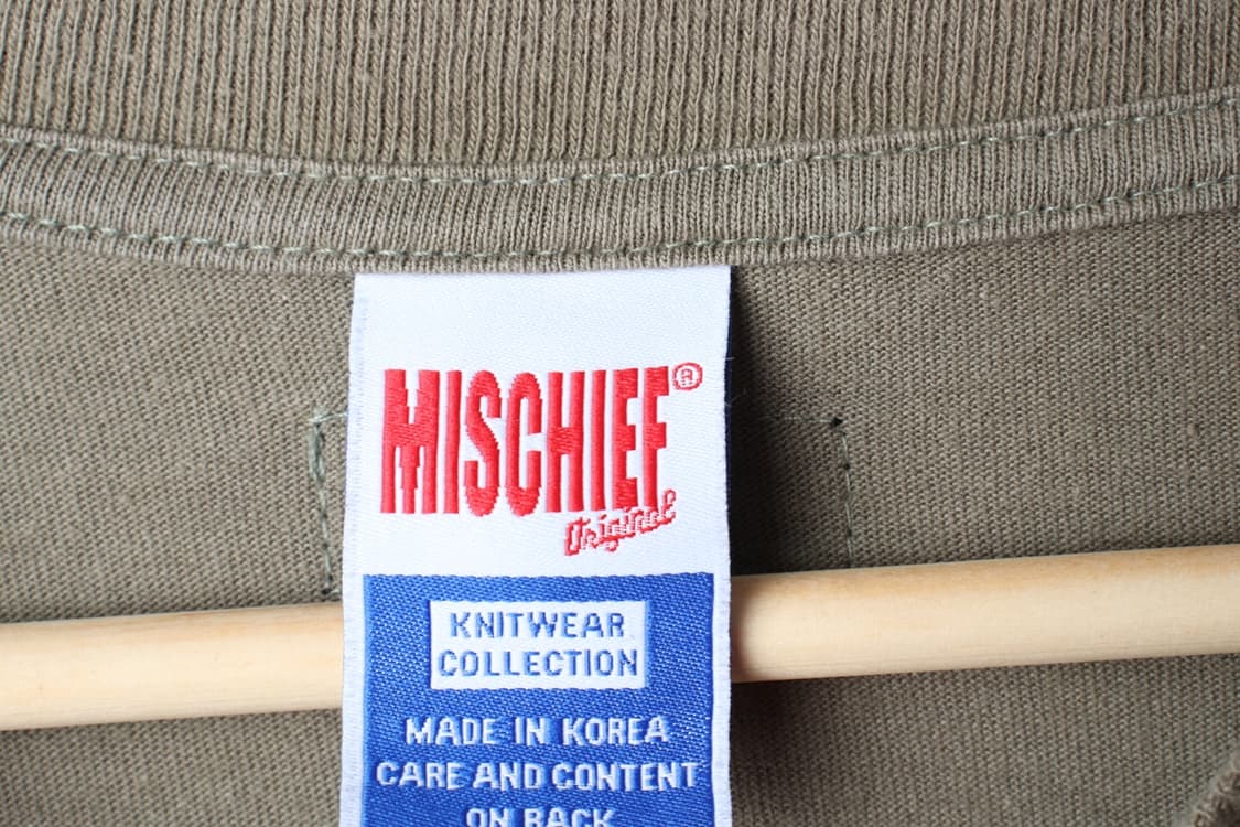 W(F) 미스치프 긴팔티셔츠 스몰로고 카키 크롭 올드스쿨-H33050 상품이미지7