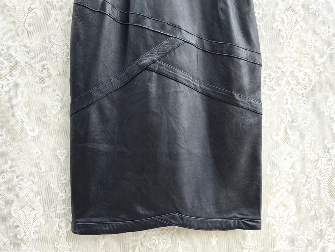 빈티지 천연 양가죽 스커트 상품이미지3