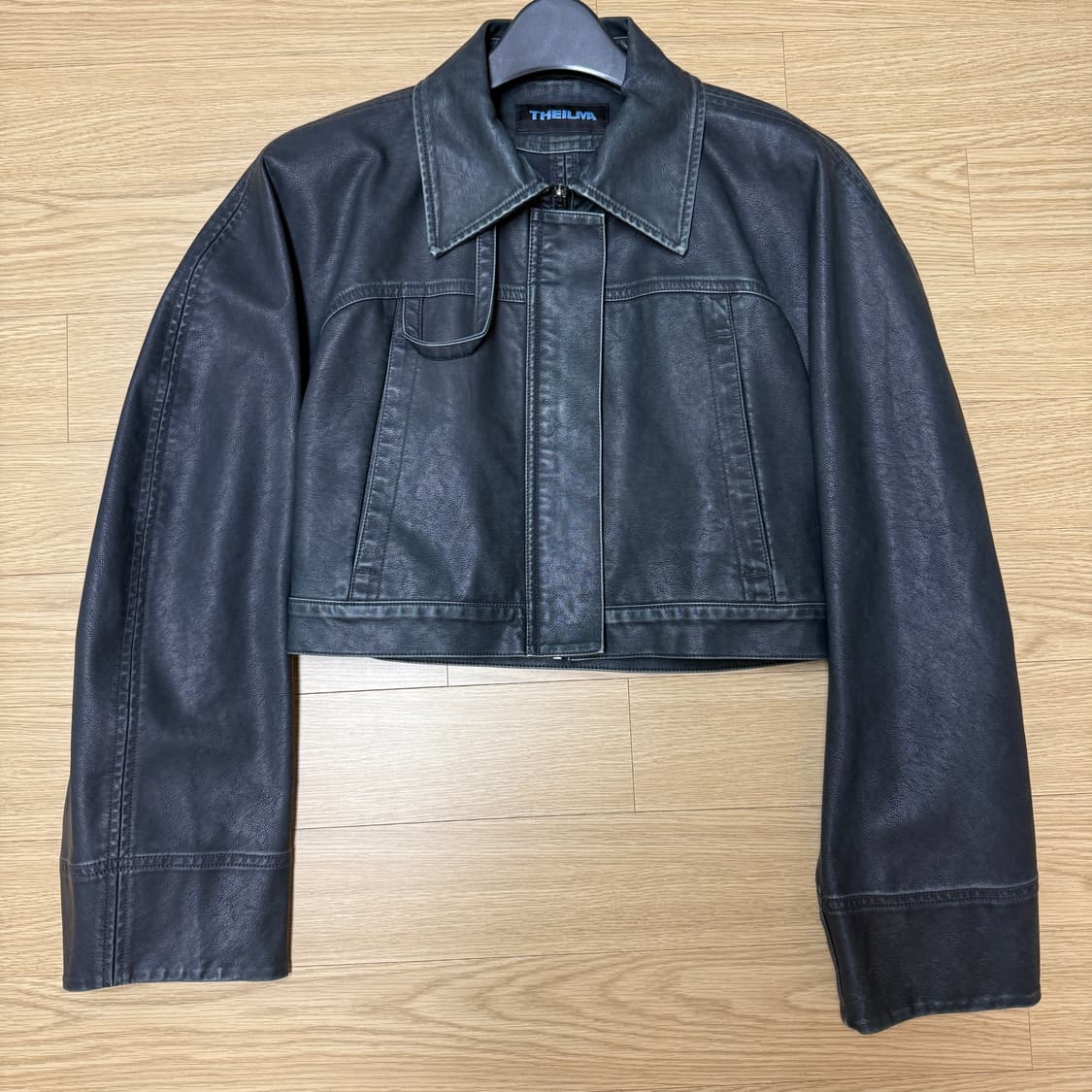 더일마 레더 라이더 크롭 점퍼 자켓 상품이미지3