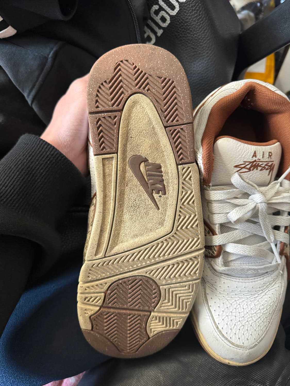 나이키 x 스투시 에어 플라이트 로우 화이트 앤 피칸 상품이미지4