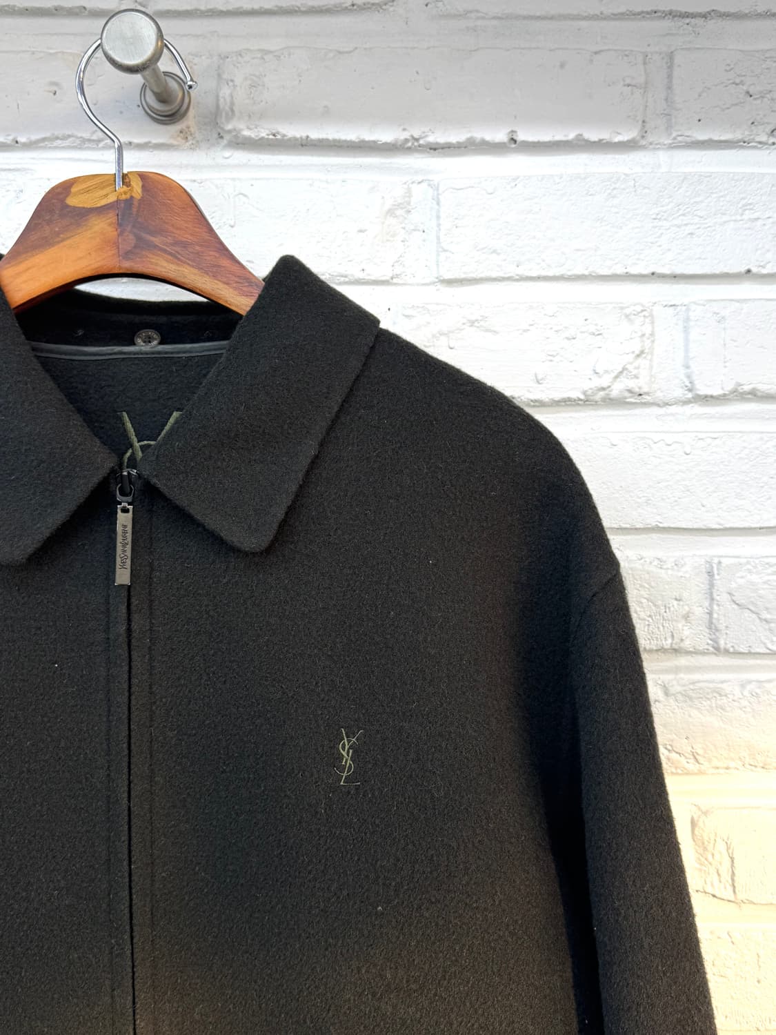 입생로랑 블랙 모 자켓 상품이미지4