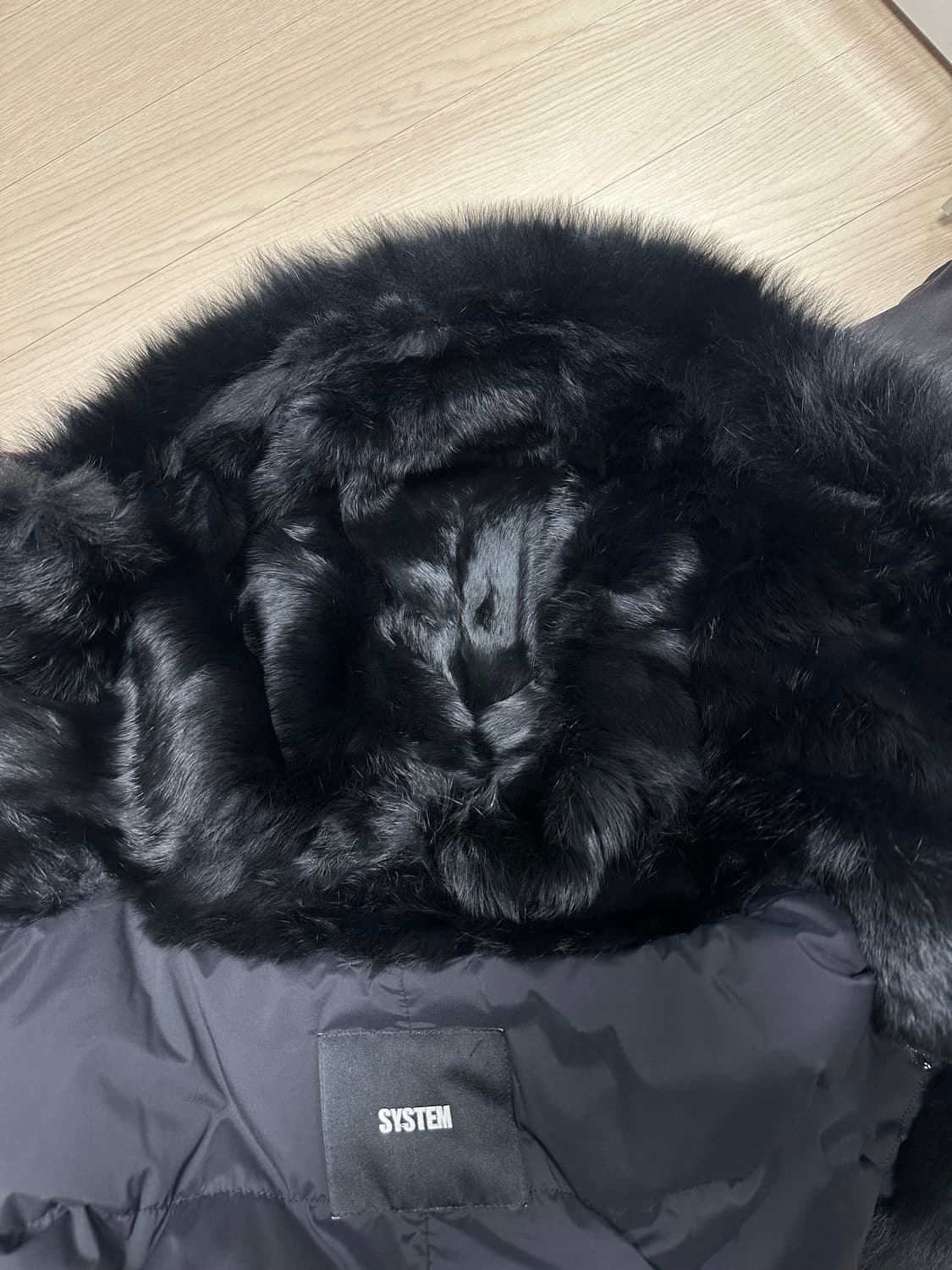 시스템옴므 구스다운 토끼털 롱패딩 105 상품이미지4