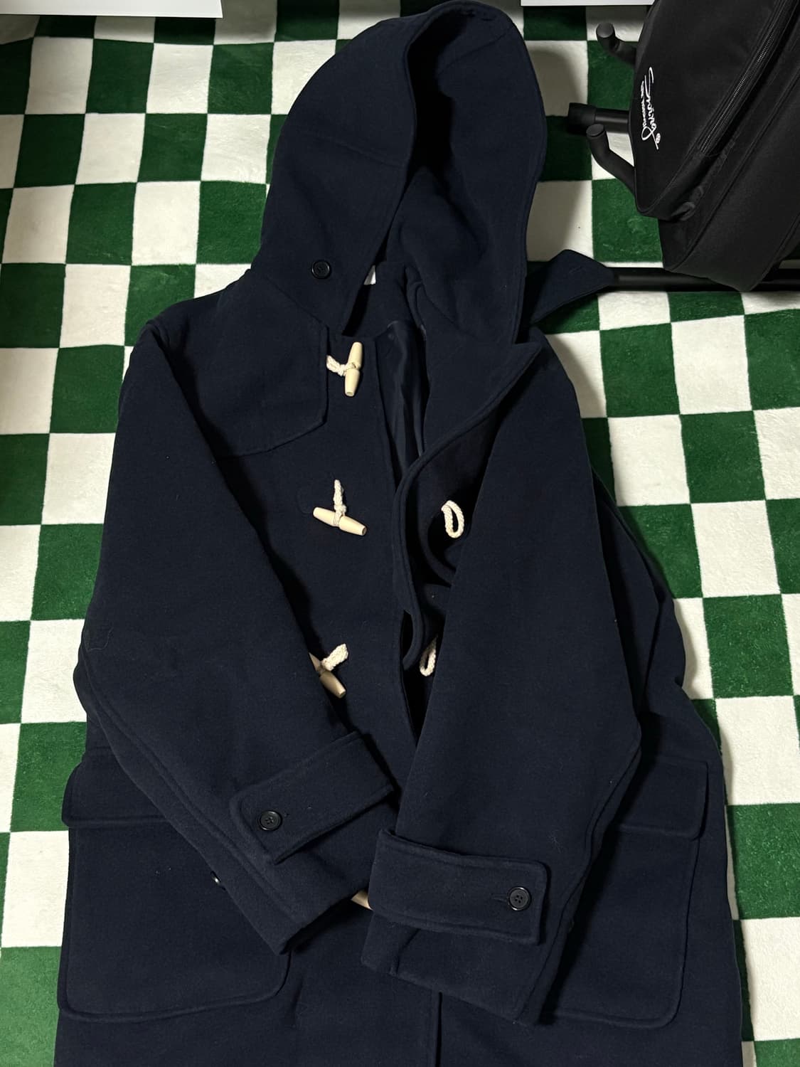 보세 네이비 떡볶이 코트 상품이미지3