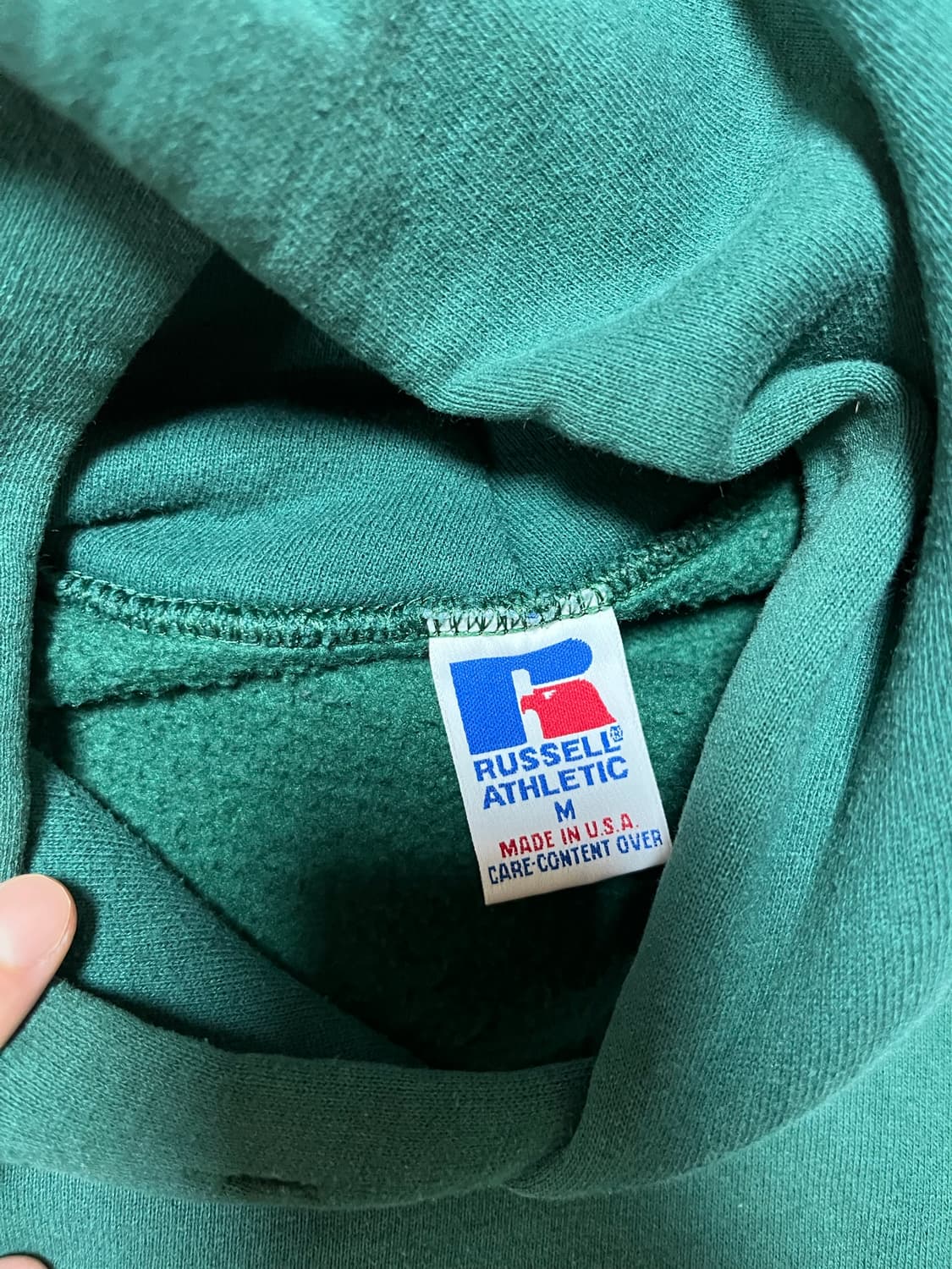 러셀 애슬레틱 90s 빈티지 usa 그린 후드티  상품이미지4