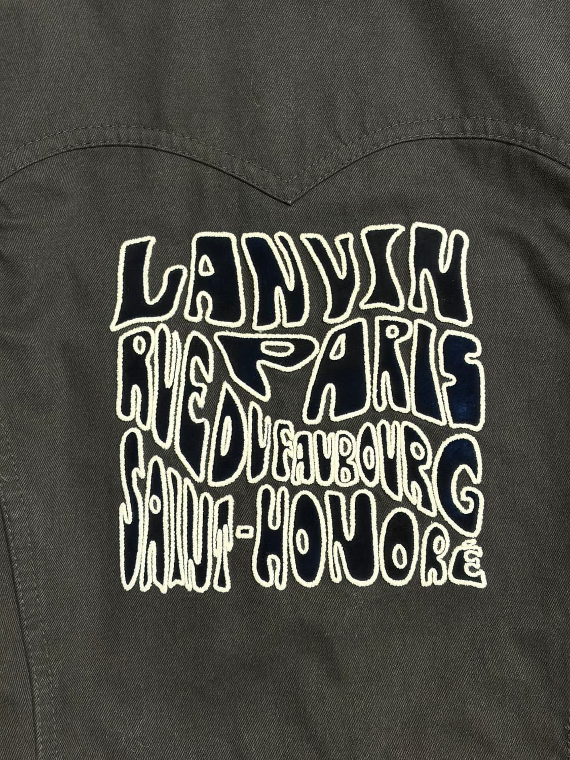 랑방 파리 타이포그래피 트러커 데님 자켓 상품이미지4