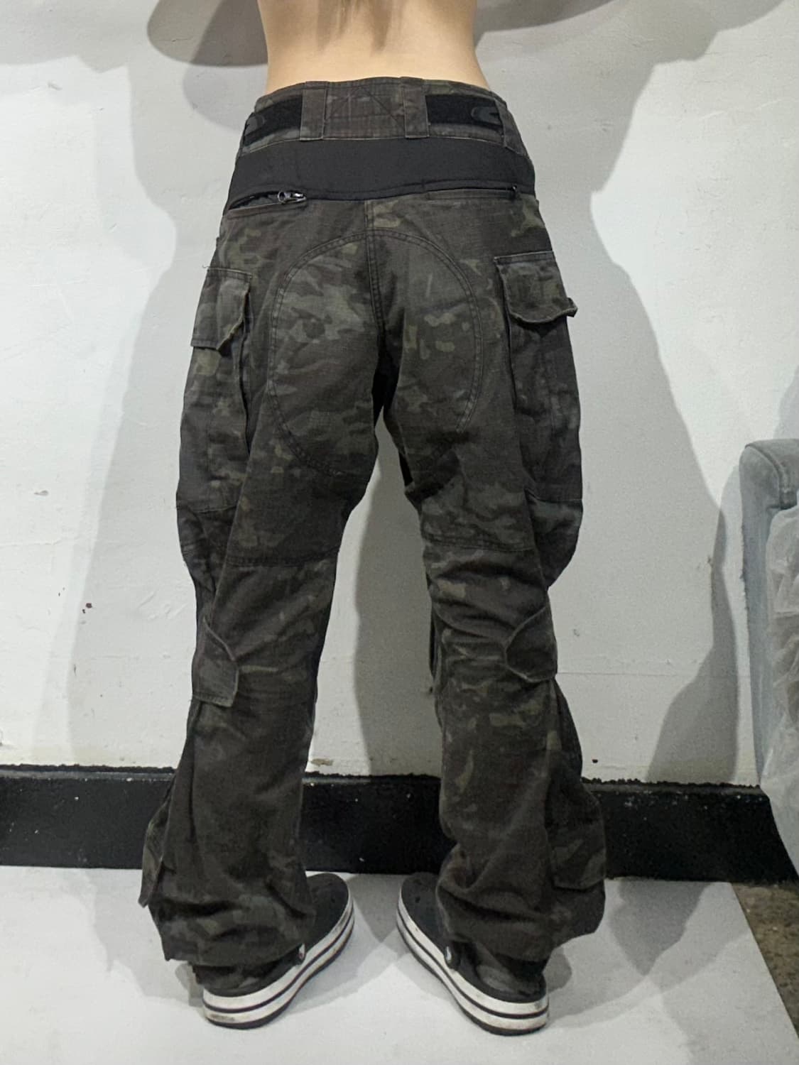 일본 빈티지 카키 바이크 팬츠 밀티러티 카모 카고 팬츠  상품이미지3
