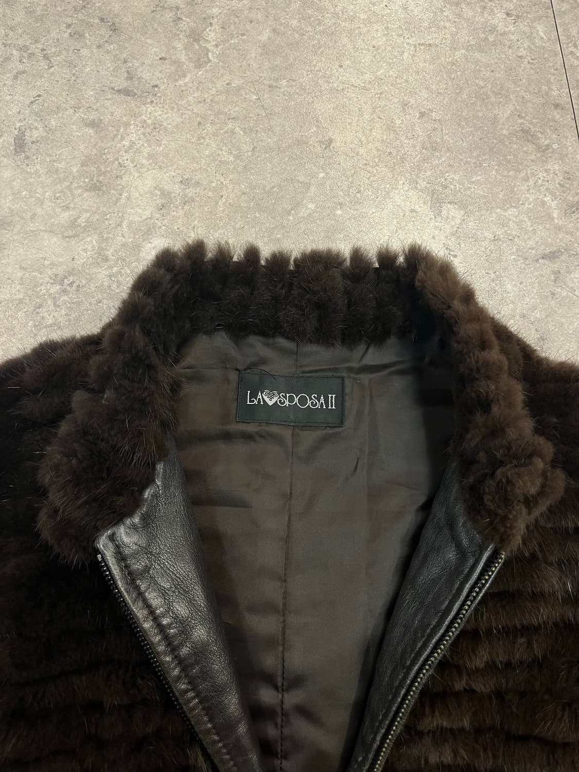 밍크퍼 양가죽 자켓 브라운 66 #csz2219 상품이미지3