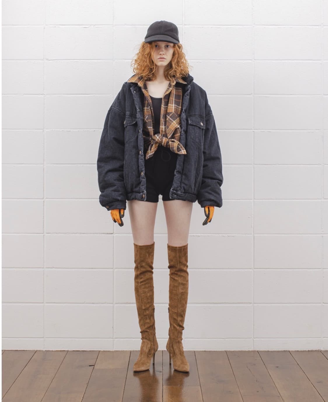 언유즈드 블랙 데님 패딩 자켓 4 상품이미지1