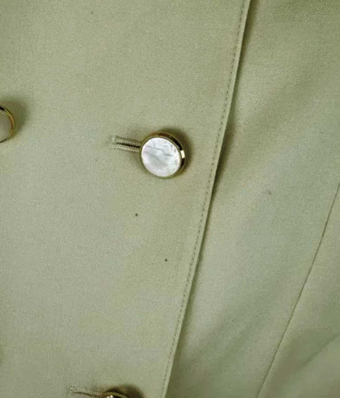 일본빈티지 논카라 더블 도트 긴팔 러블리 자켓 그린 빈티지 모리걸 상품이미지4