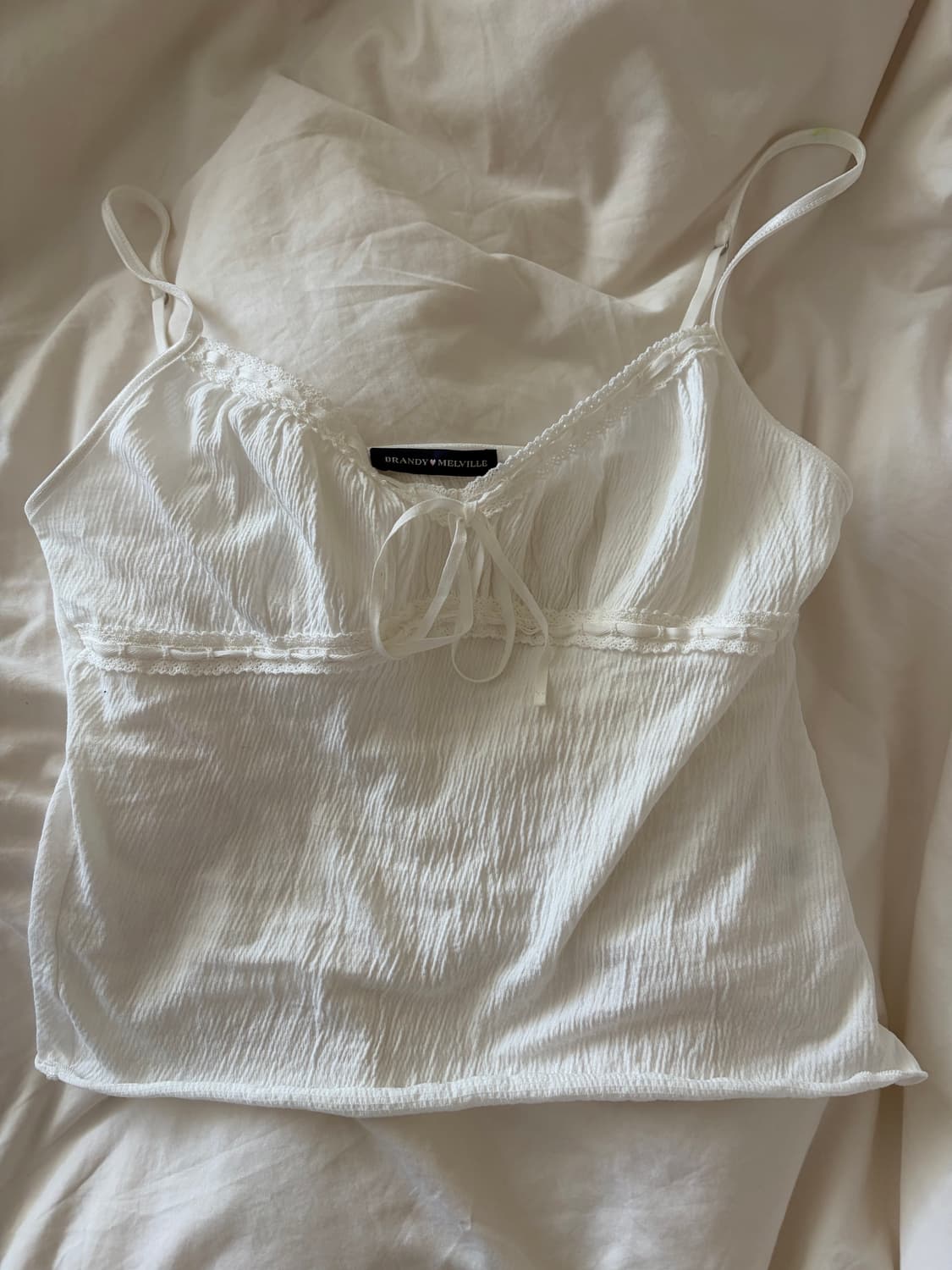 브랜디멜빌 화이트 레이스 프릴 나시 상품이미지3