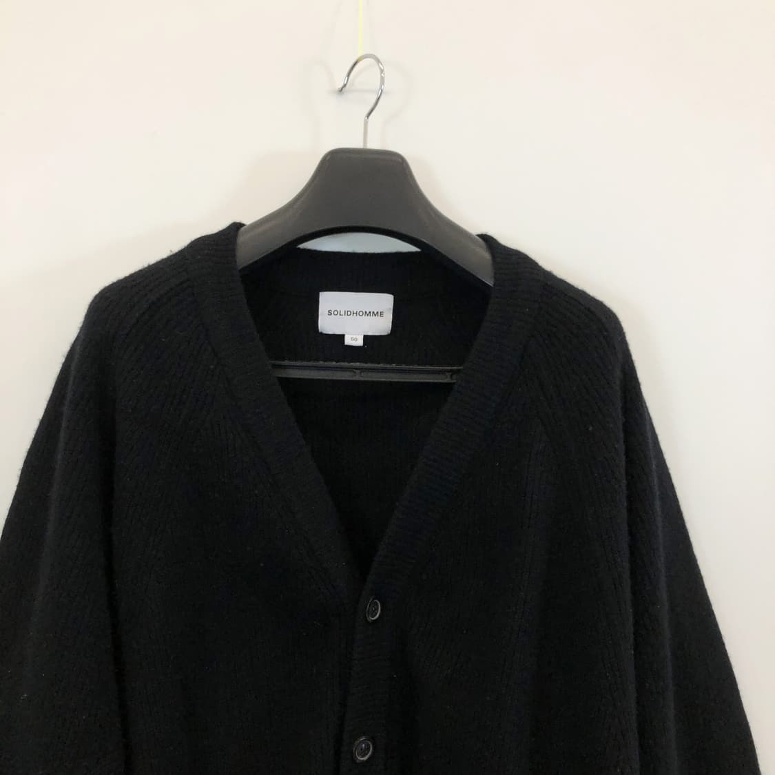 솔리드옴므 우영미 오버 블랙 니트가디건 50  상품이미지4