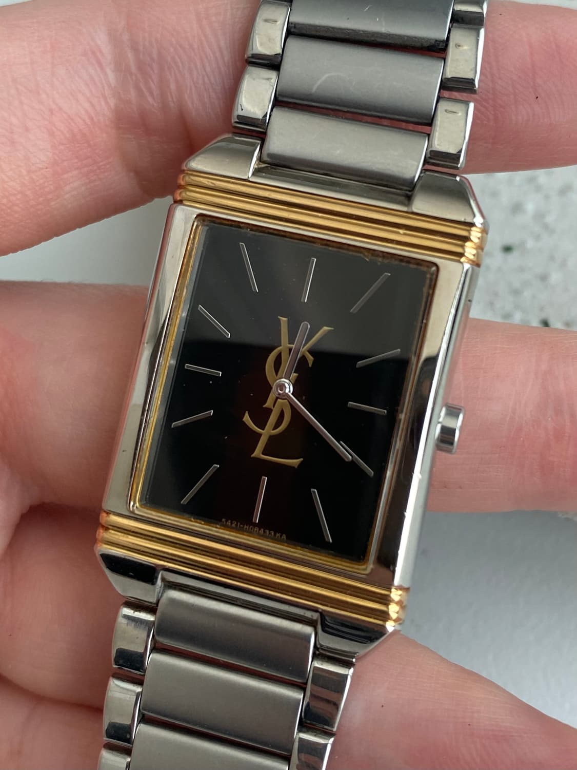 Yves Saint Laurent 입생로랑 YSL 스퀘어 블랙 다이얼 투 상품이미지5