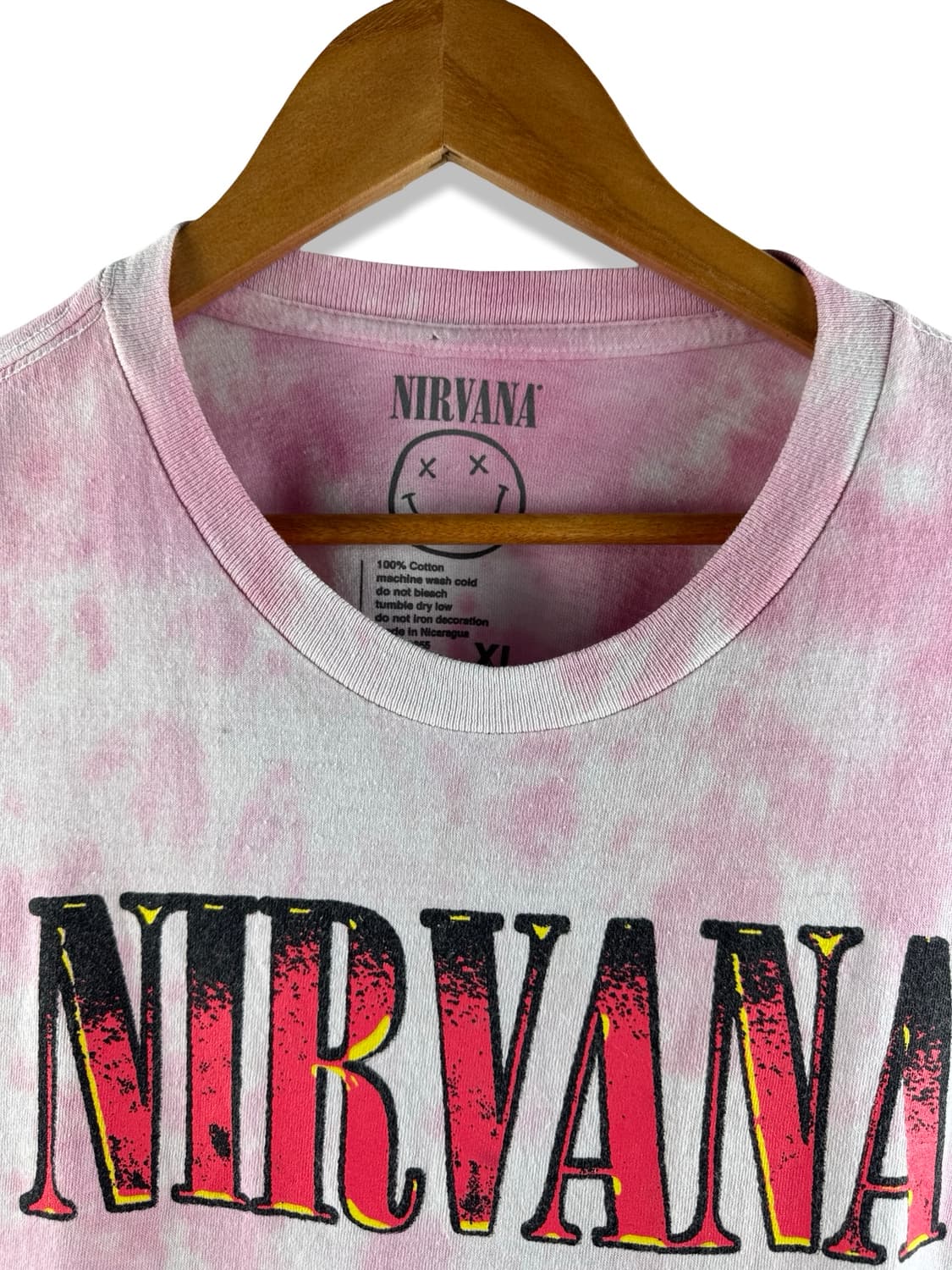 Nirvana 너바나 핑크 타이다이 티셔츠3586 상품이미지3