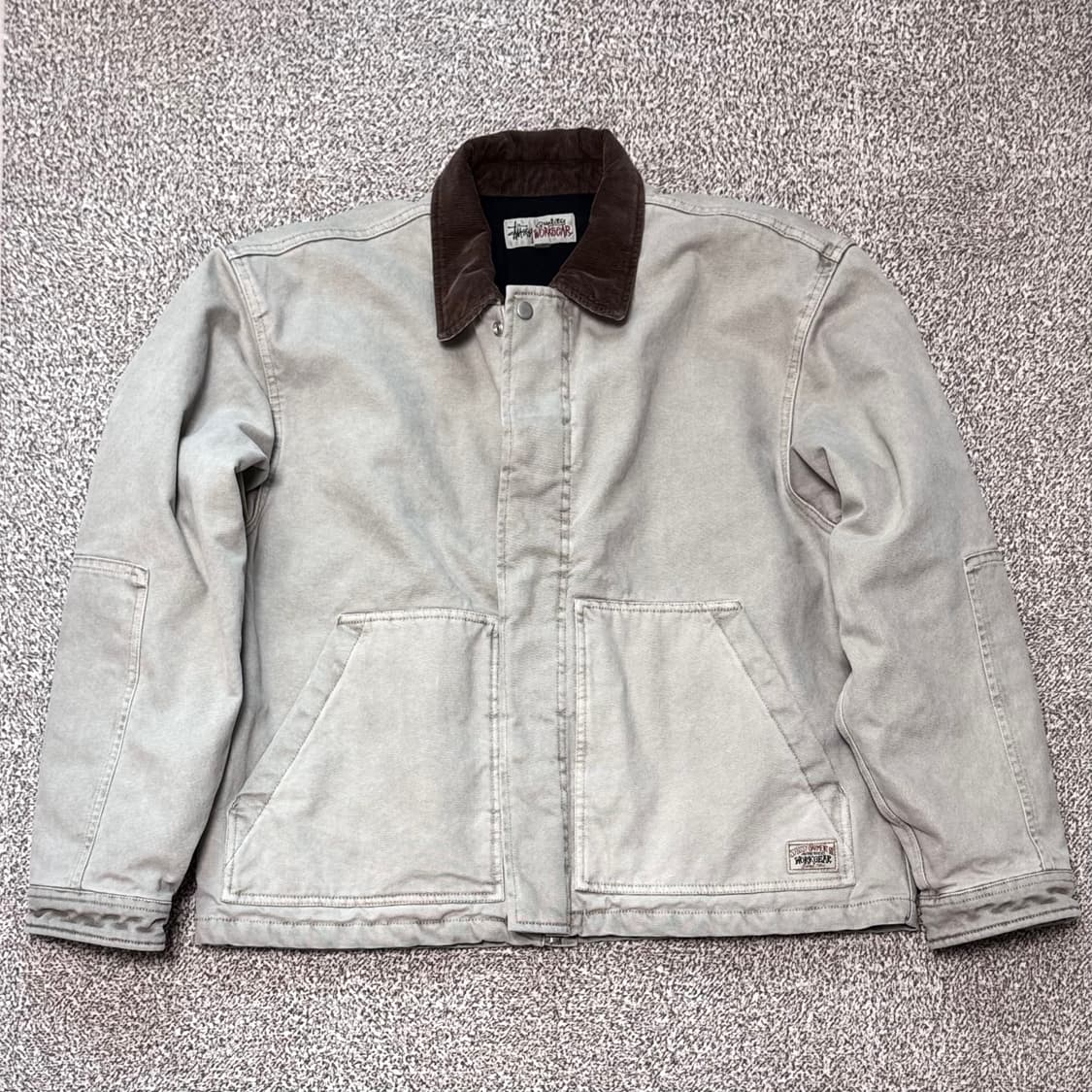 스투시 워크 자켓 그레이 L 디트로이트 상품이미지2