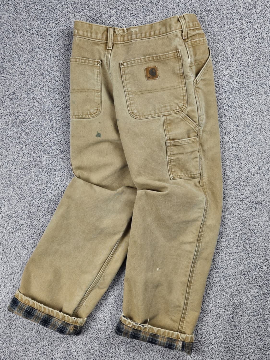 칼하트 헤비 플란넬 캔버스 카펜터 워크 팬츠 (24"추정) / 10520 상품이미지4