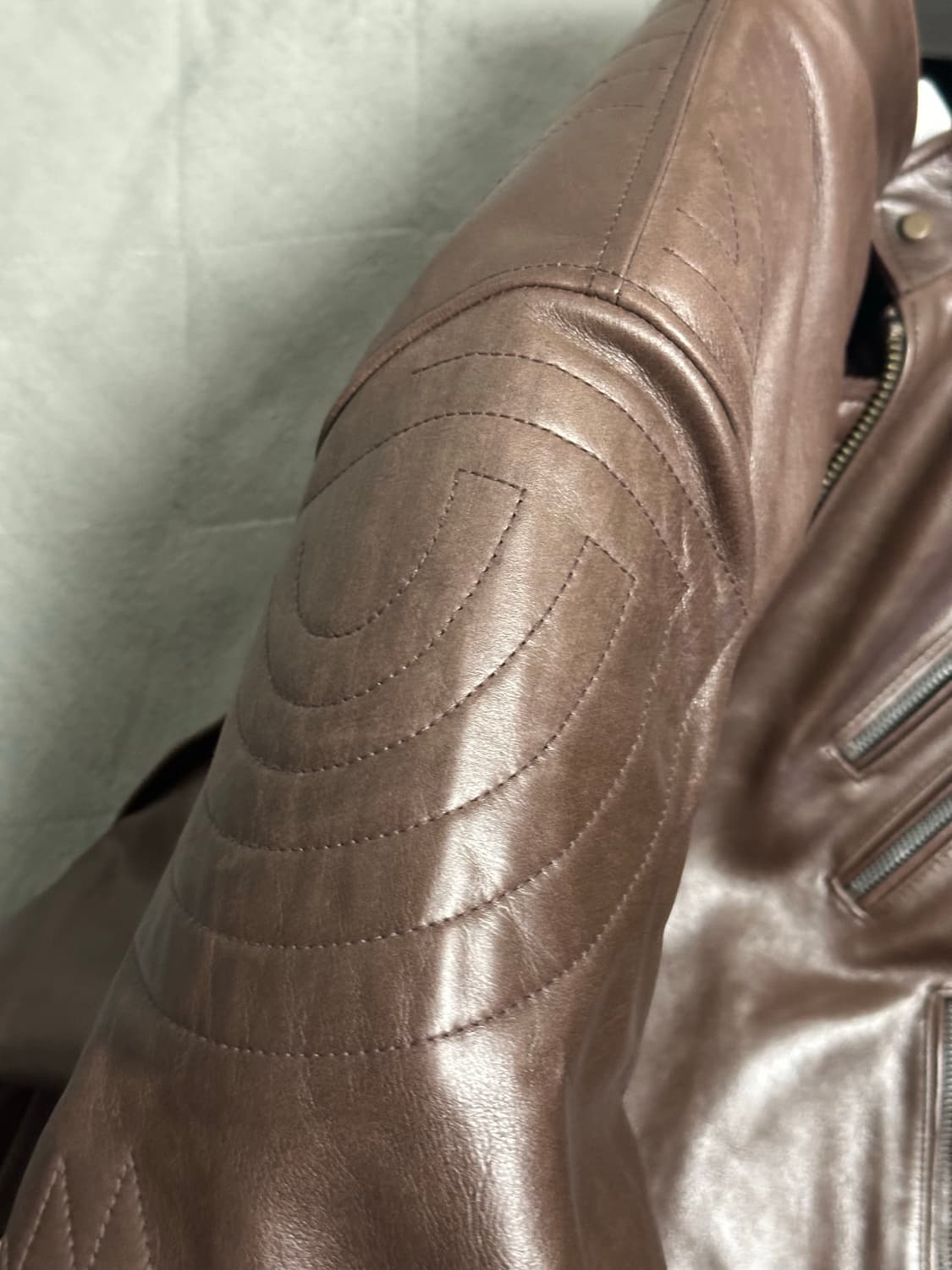 (M) 앤더슨벨 바이커 레더 자켓 상품이미지3