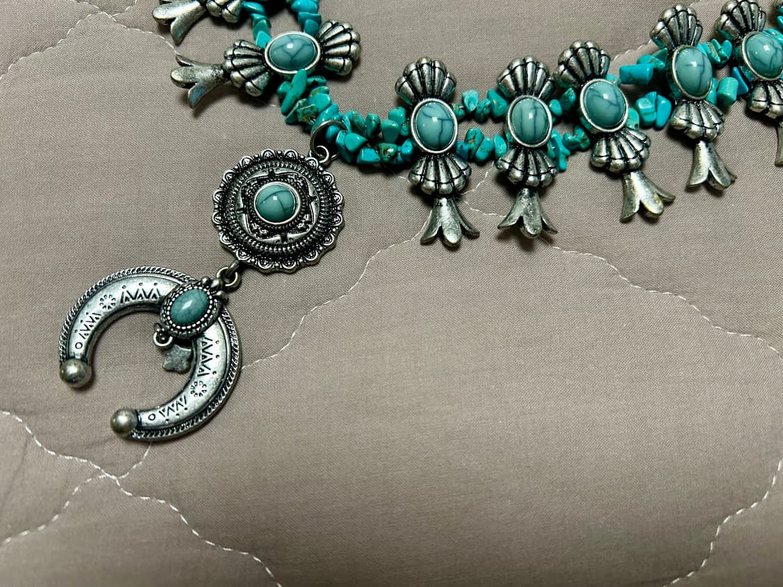 나바호 네이티브 아메리칸 인디언 목걸이 빈티지 터키석 목걸이 상품이미지3