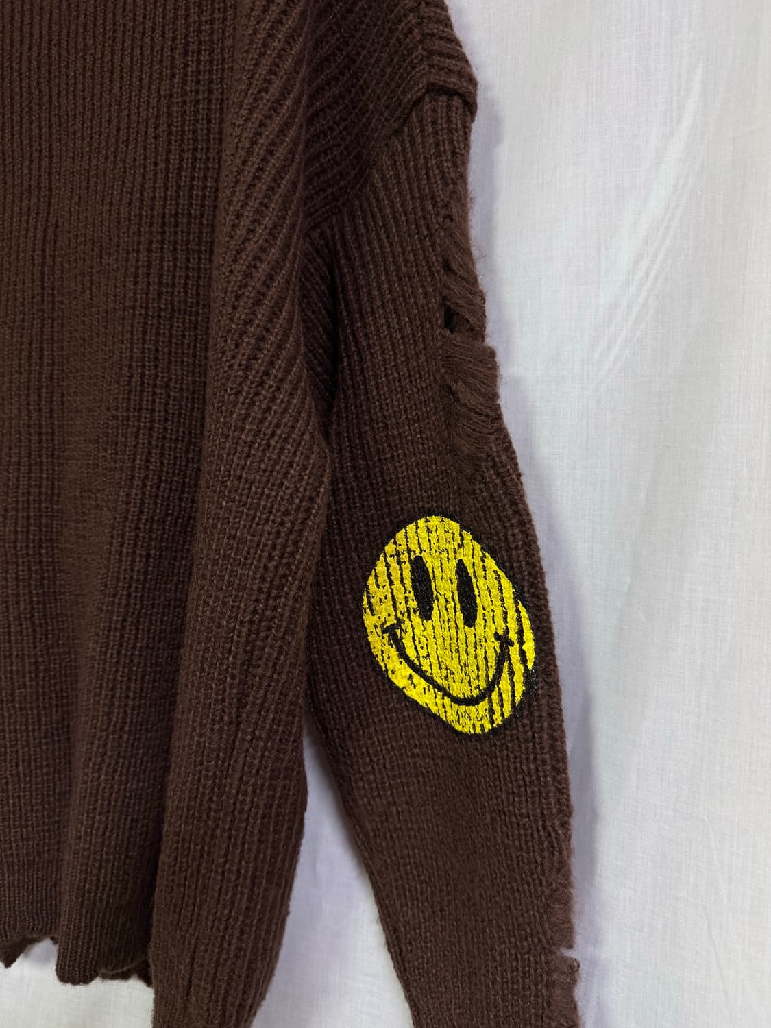 디스트로이드 브라운 스마일 가디건 상품이미지3