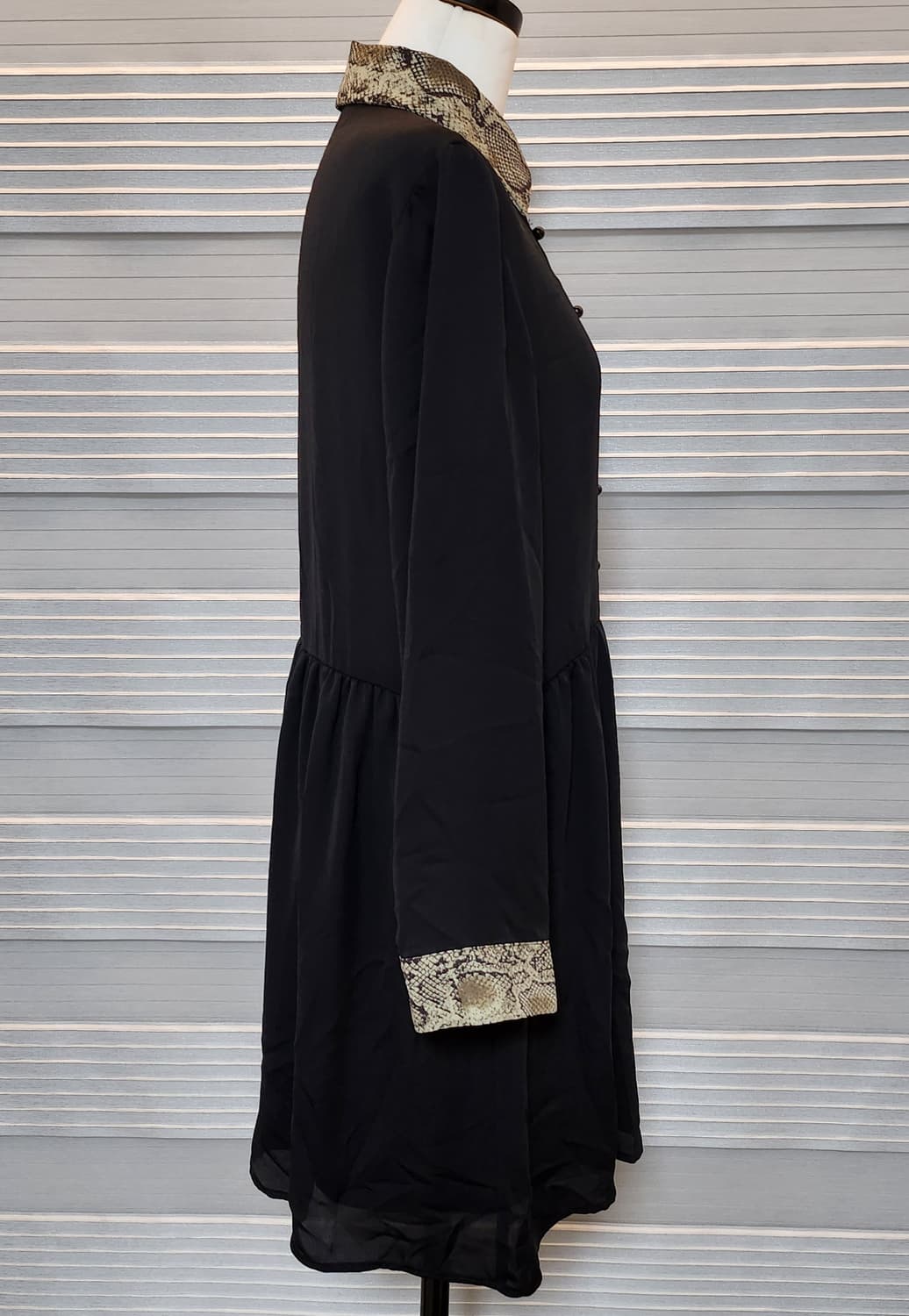 자라 베이직 블랙 셔츠 원피스 S  상품이미지2