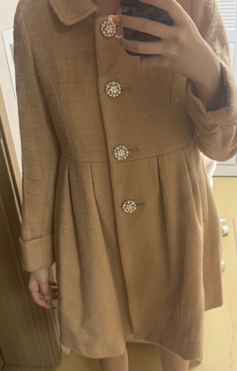 빈티지 라떼 갸루 코트 상품이미지2