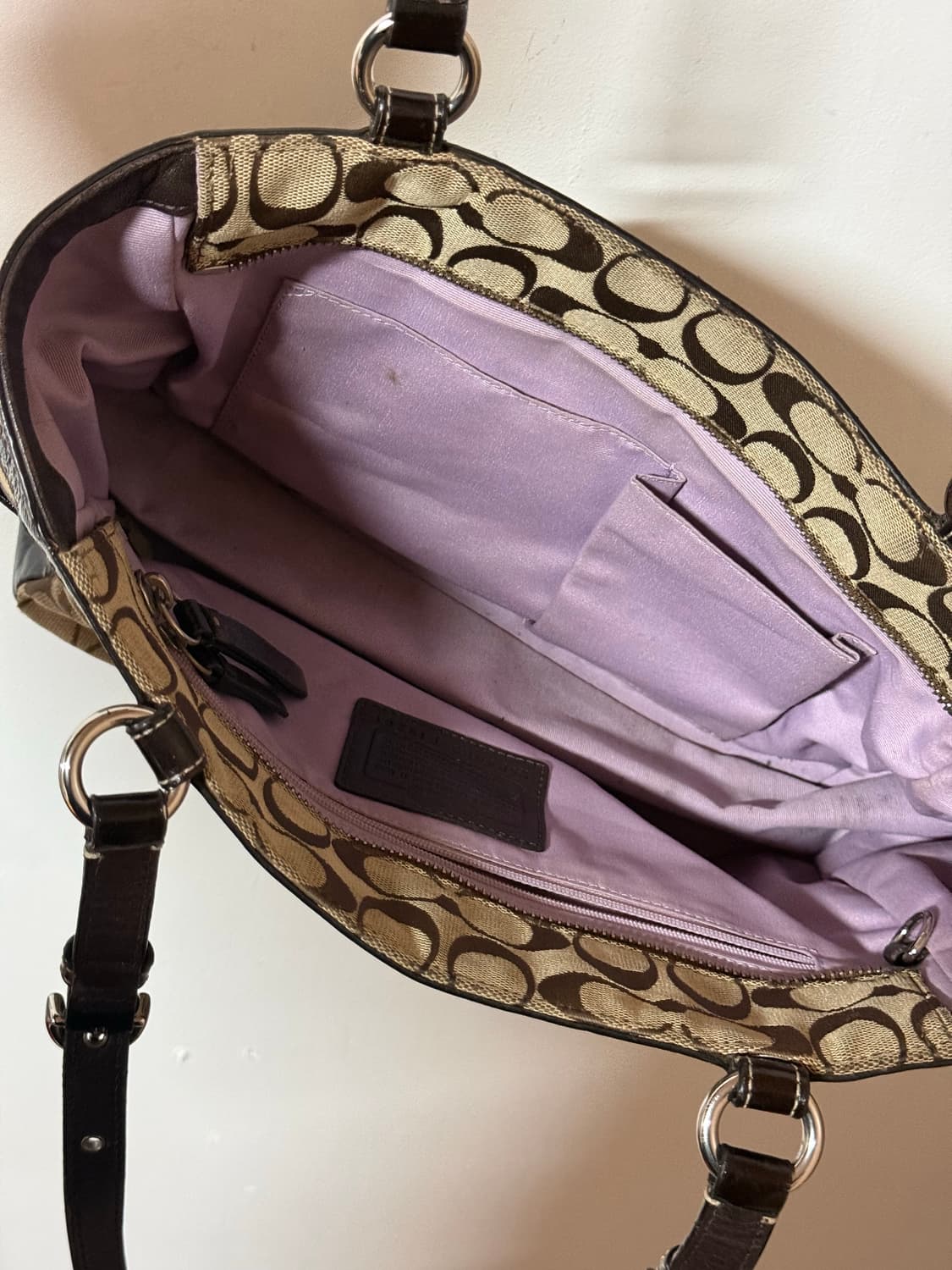 코치 시그니처 숄더백 브라운 숄더백 토트백 상품이미지7