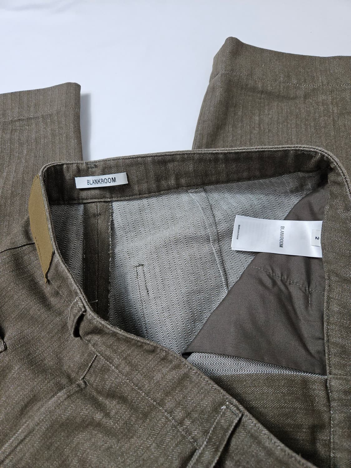 블랭크룸 패치 데님팬츠 원턱 와이드 클래식 2사이즈 (거의 새상품) 상품이미지5