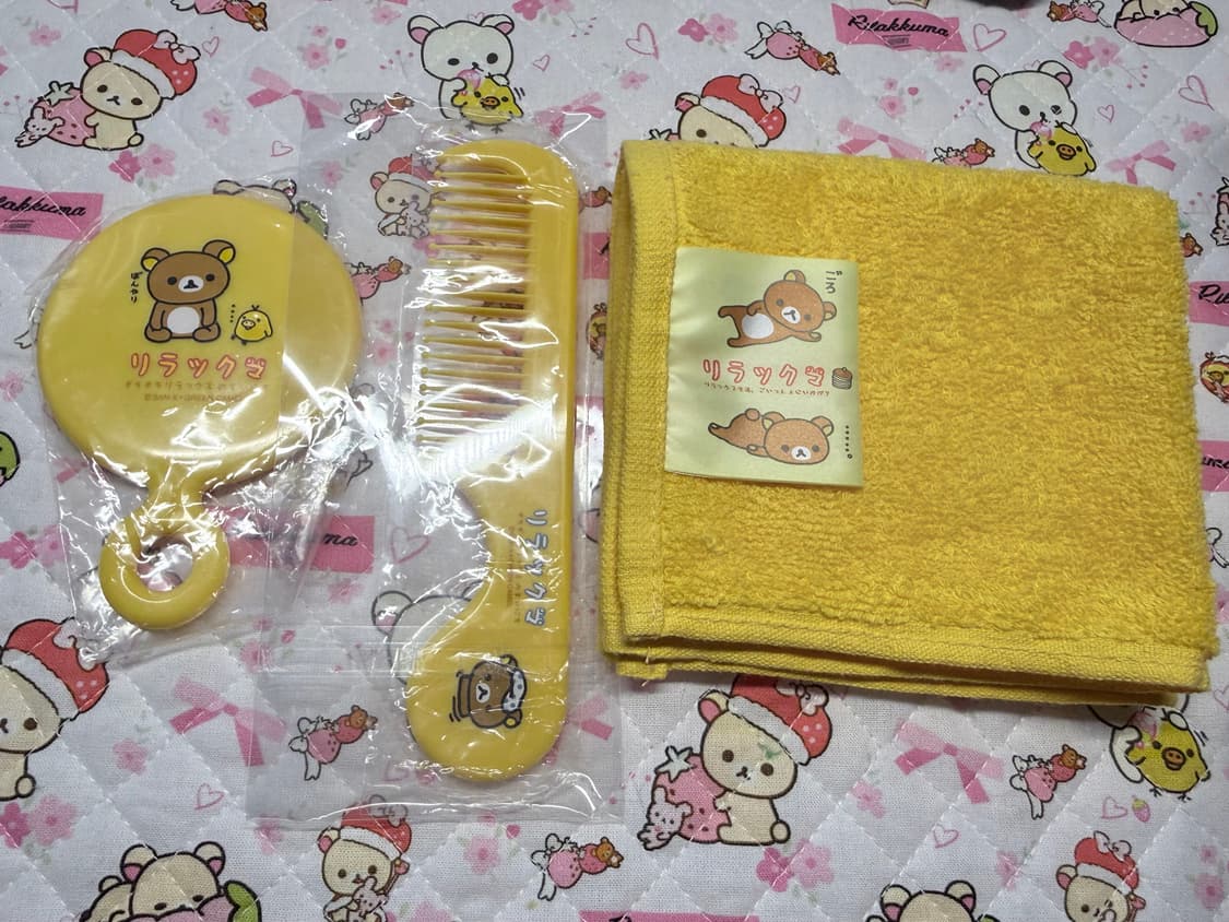 리락쿠마 빗거울 / 손수건 SET 상품이미지1