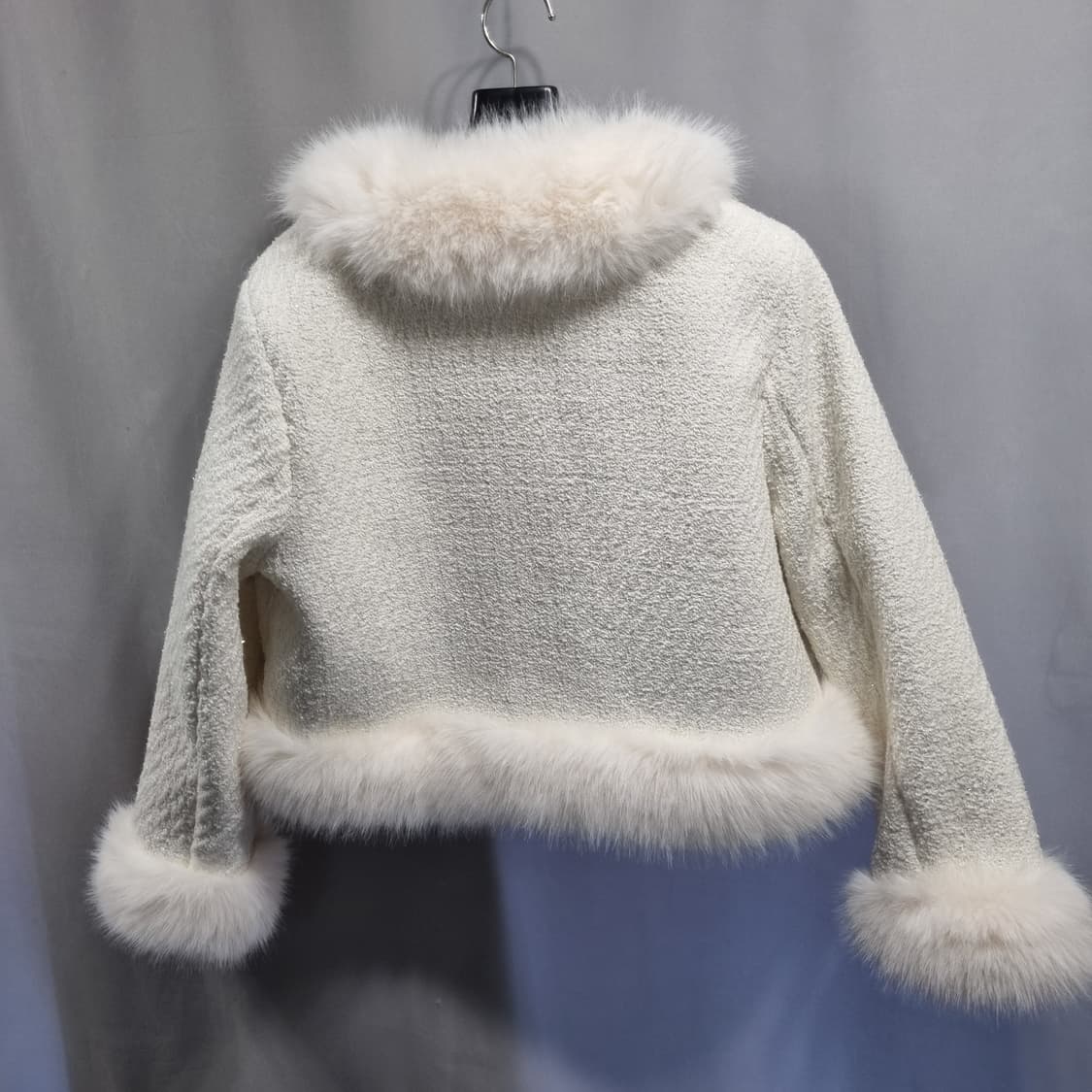 화이트 퍼 트리밍 트위드 자켓 상품이미지2