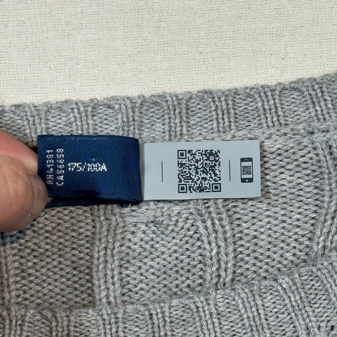 XL) 폴로 랄프로렌 케이블 꽈배기 라운드넥 니트 신형 큐알탭 상품이미지7