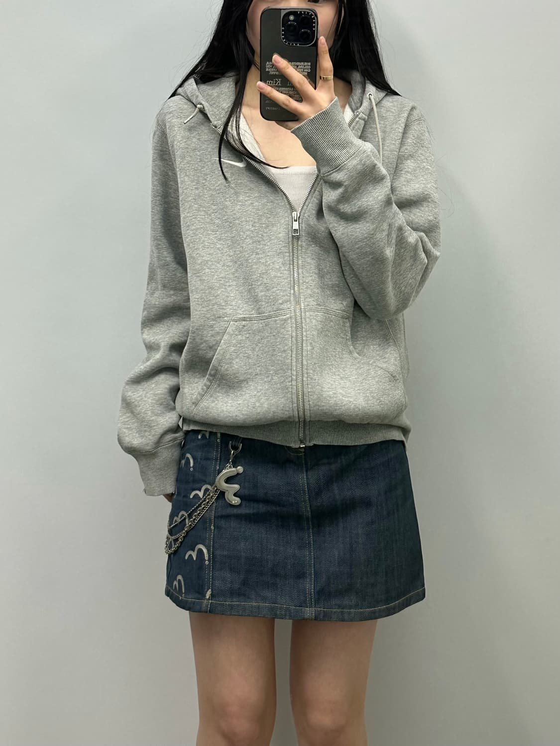 나이키 스우시 그레이 후드집업 상품이미지1