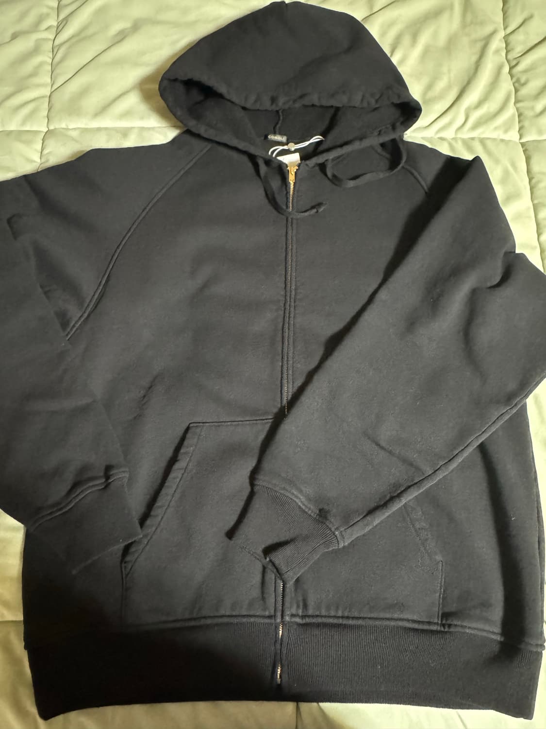 코모리 comoli 블랙 후드 판매합니다. 상품이미지1