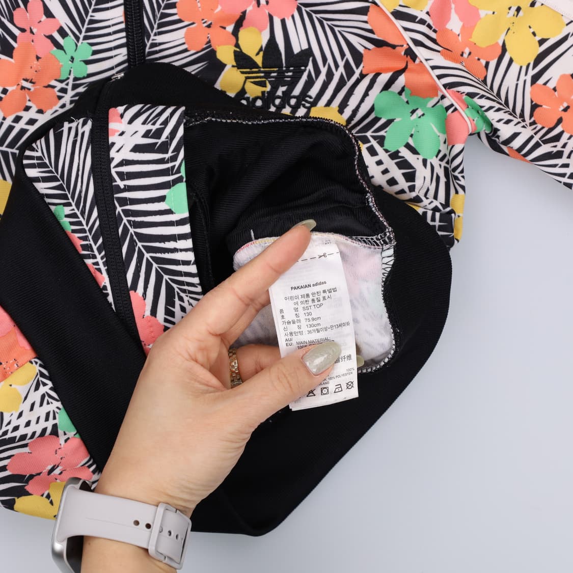 [130] 아디다스 키즈 플로럴 프린트 저지 집업 0114J 상품이미지5