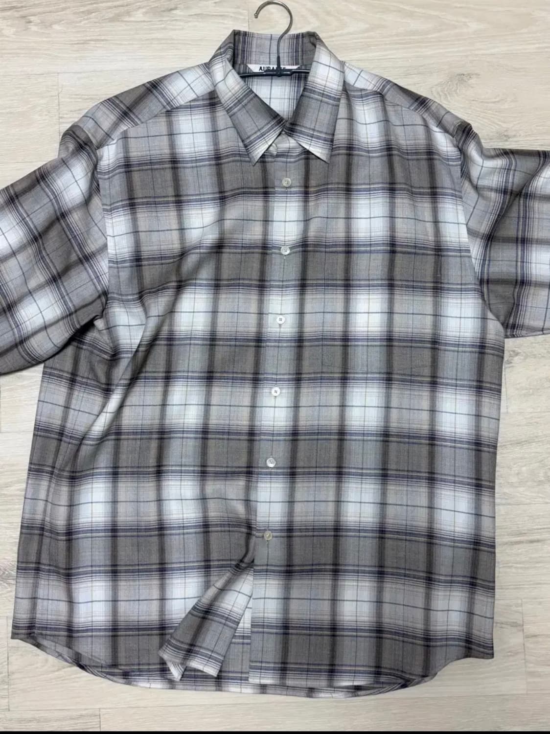 오라리 23AW 체크셔츠 브라운 3 상품이미지1