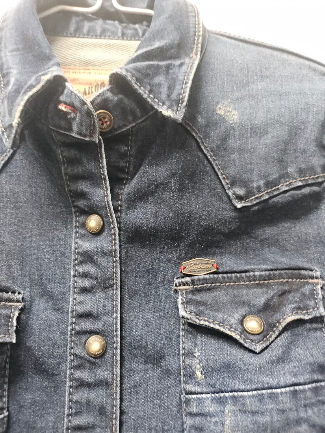 버커루 스판 데님  셔츠 남방 S 상품이미지2