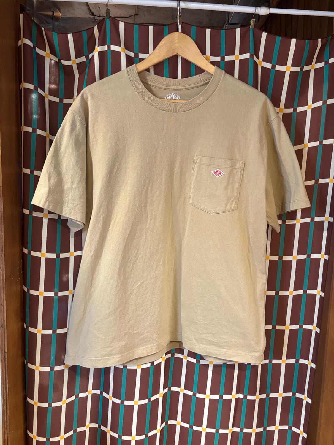 DANTON 단톤 포켓 반팔 티셔츠 베이지 상품이미지1