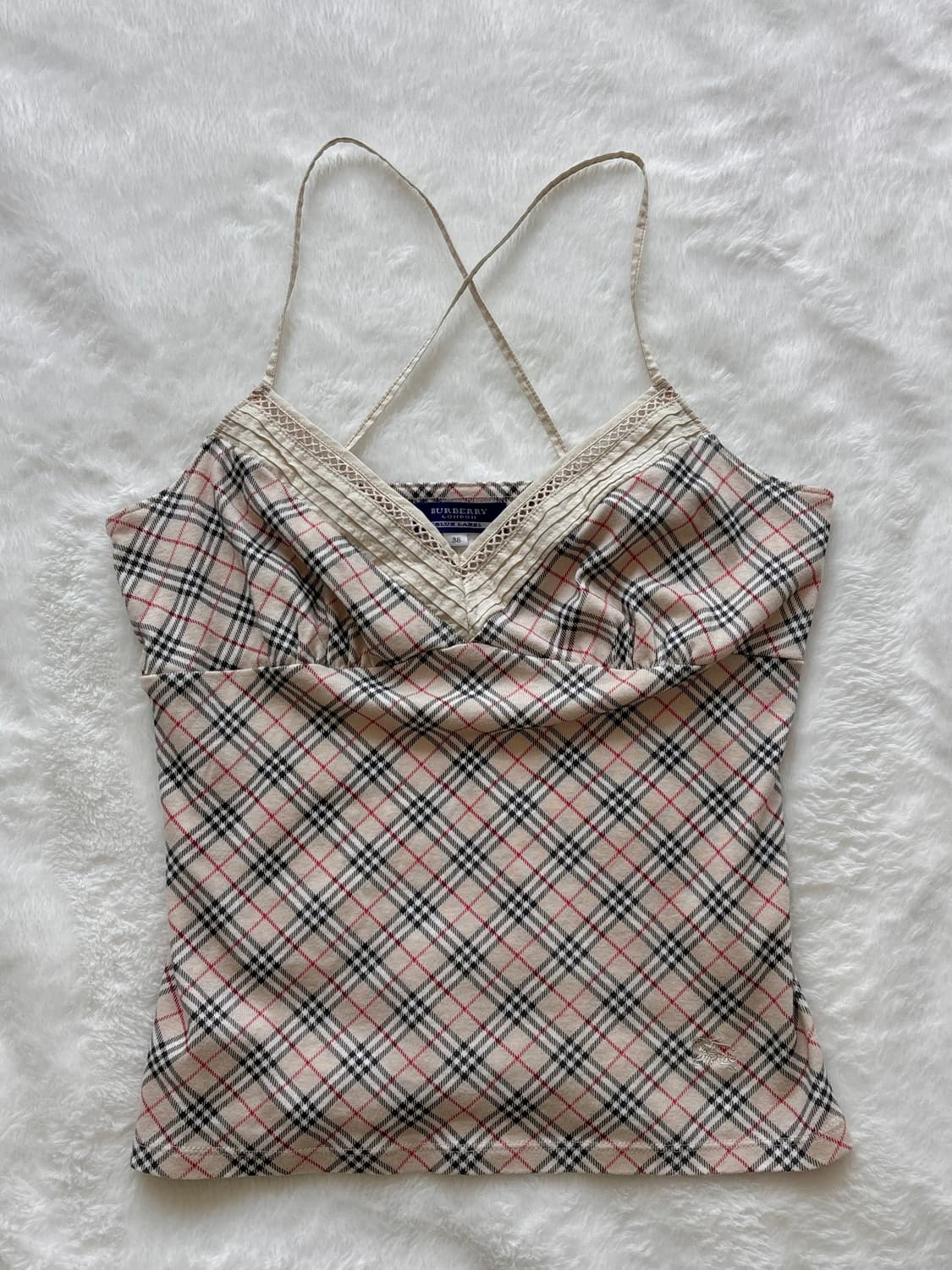 버버리 블루라벨 노바체크 슬리브리스 나시 상품이미지1