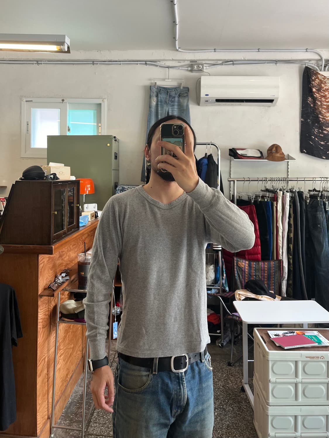 Visvim 비즈빔 써멀 그레이 긴팔티셔츠 상품이미지2