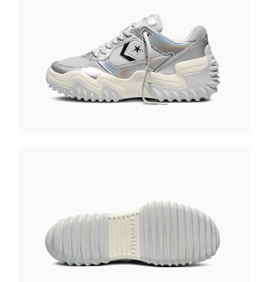 (새상품) 컨버스 웨이브 모션 트레이너 OX 실버 상품이미지4