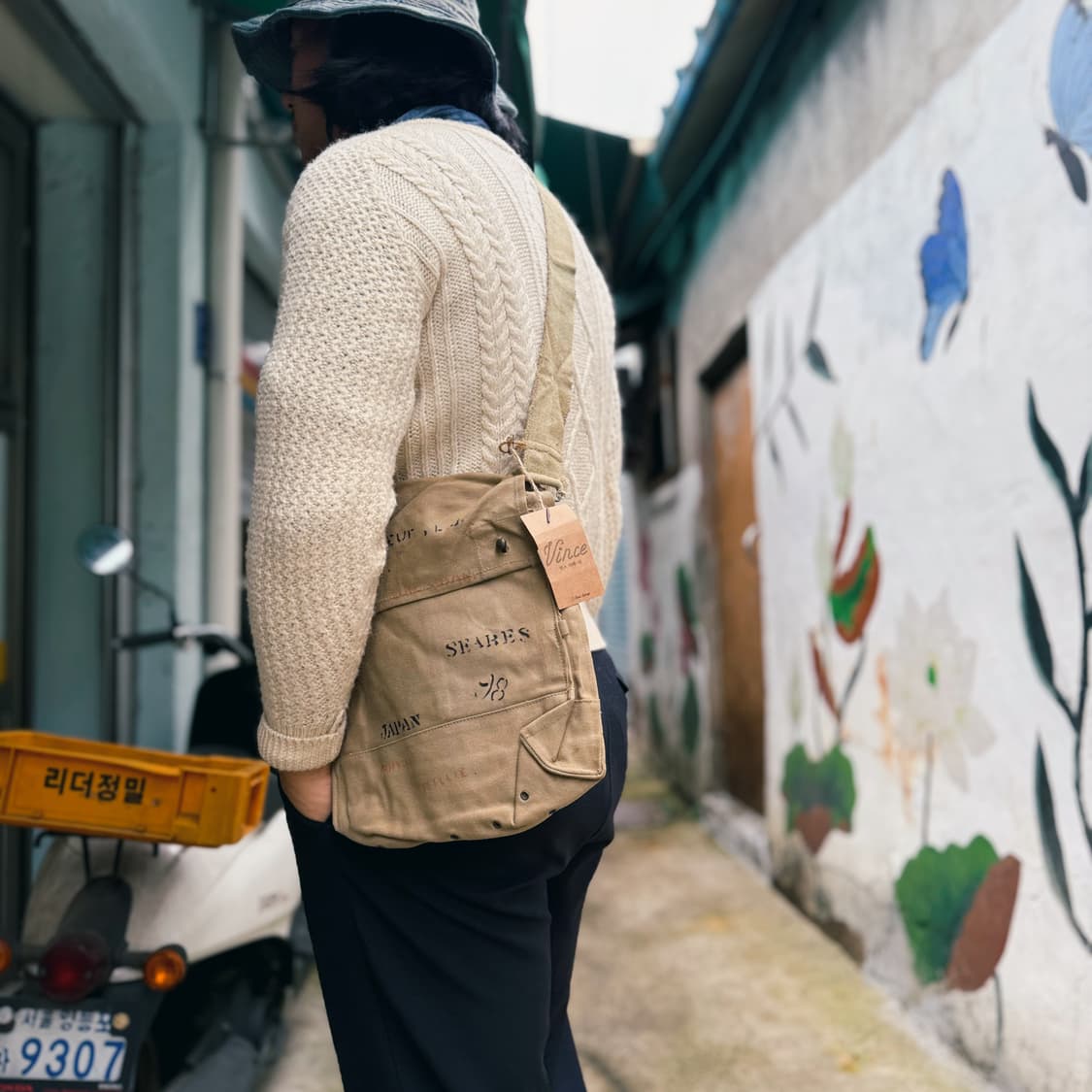40‘s 영국군 스텐실 시니어코드 방독면 백 상품이미지7