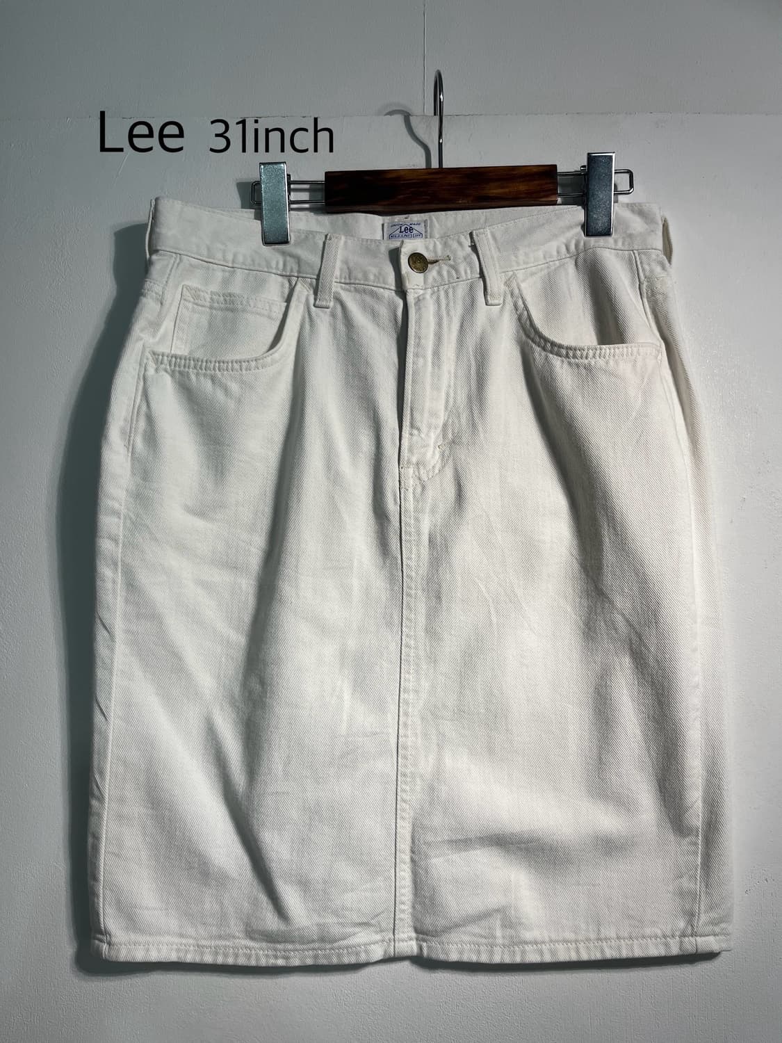 Lee 리 화이트 데님 스커트 L (약 31inch) 상품이미지1