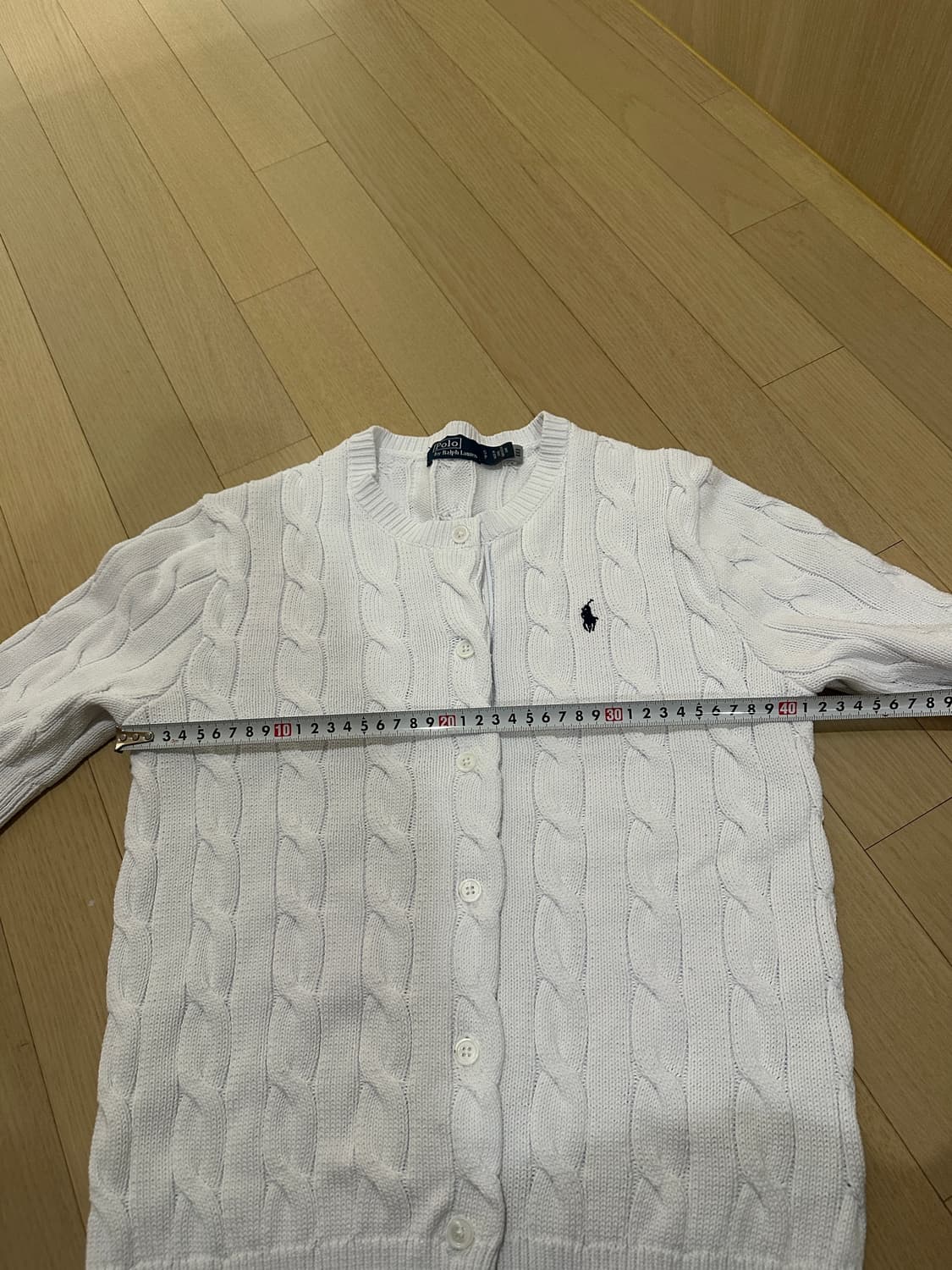 폴로 랄프로렌 케이블 반팔니트 가디건 SP 상품이미지4