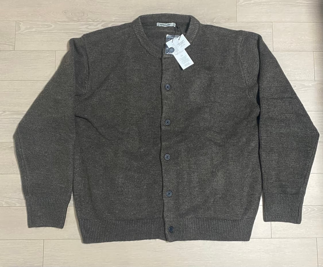 엑스컨테이너 라운드넥 크롭 가디건 (브라운) XL 상품이미지1